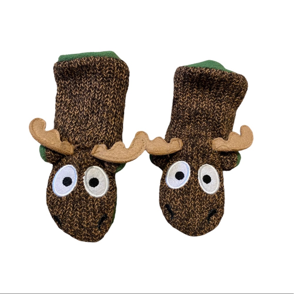 Lazy One moose woodland slipper, no slip bottom
